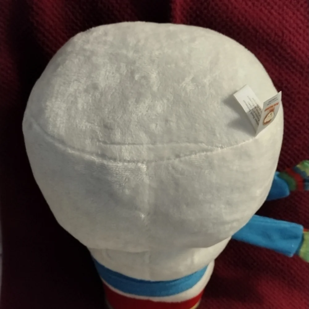 Festive Snowman Plush with Colorful Hat and Scarf - Picture 6 of 12